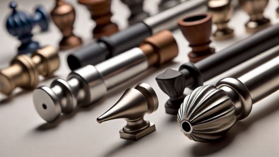 selection of curtain pole finials