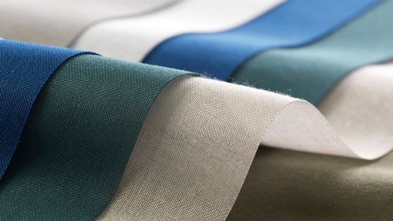 Beautiful silent gliss fabrics in blue hues